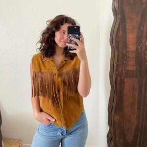 Vintage Western Fringe Vest